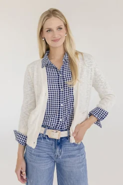 Cadence Long Sleeve Button Down Cardigan Nude