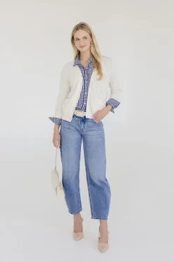 Cadence Long Sleeve Button Down Cardigan Nude