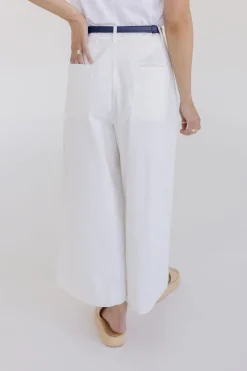 Calla High Waist Wide Leg Pants White