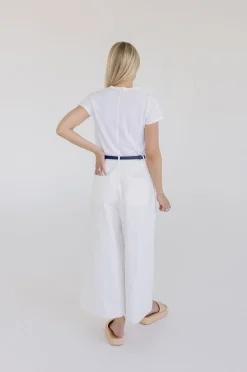 Calla High Waist Wide Leg Pants White