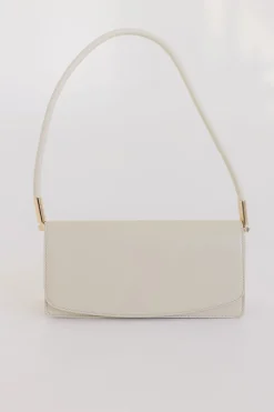 Carly Faux Leather Shoulder Purse Nude