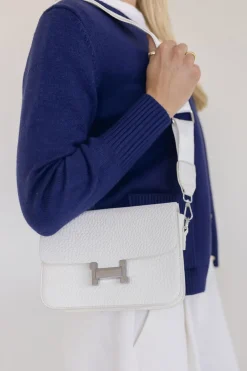 Casey Faux Leather Crossbody Purse White