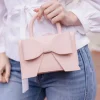 Celeste Vegan Leather Bowtie Mini Purse Pink