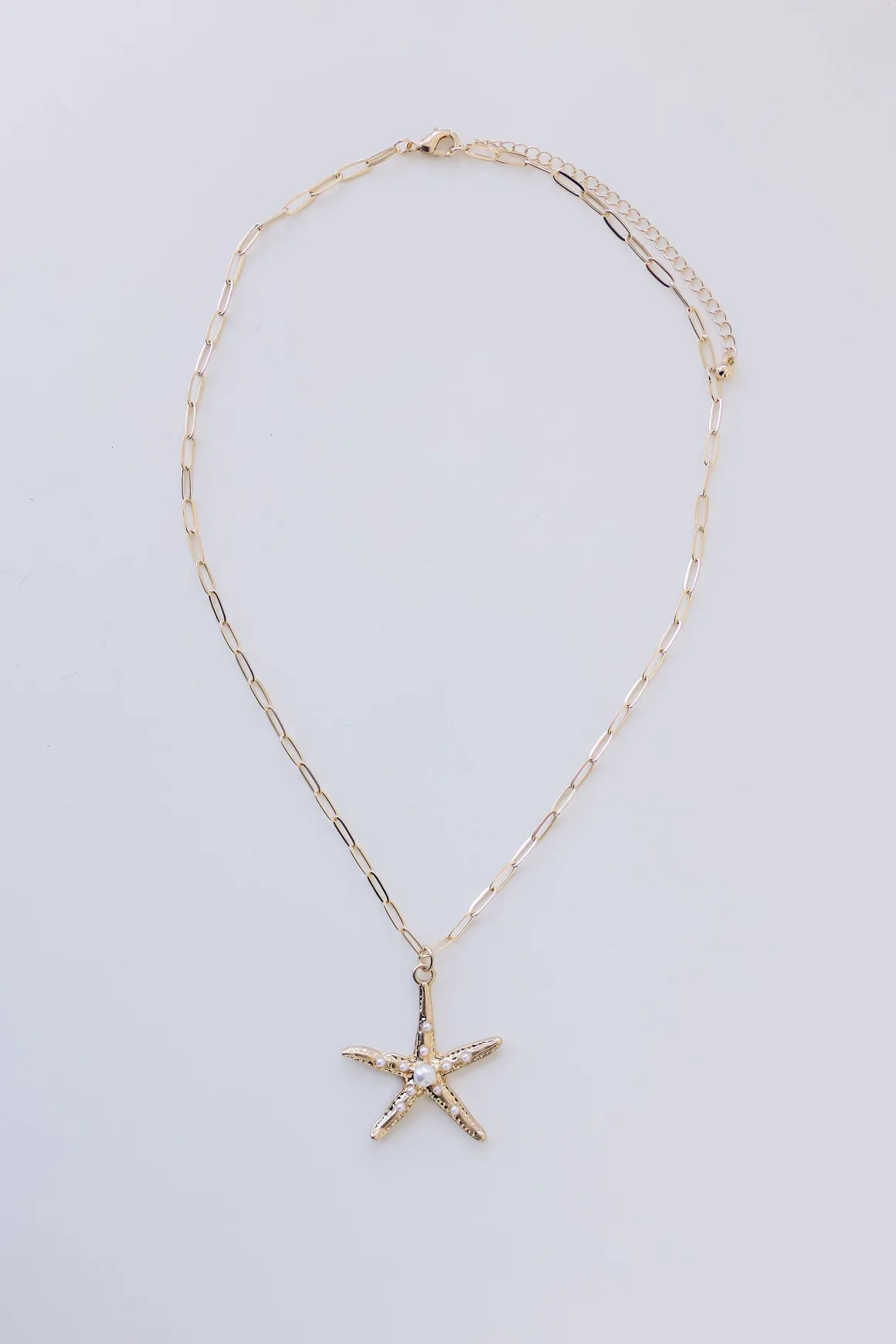 Cher Starfish Charm Necklace Gold