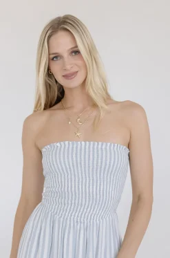 Chrissy Layered Seashell Starfish Charm Necklace Gold
