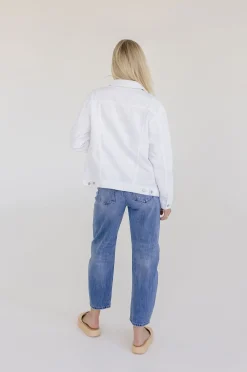 Delaney Long Sleeve Oversized Denim Jacket White