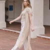 Mae Sleeveless Knit Button Down Long Cardigan Taupe