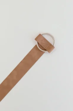 Quinn Adjustable Circle Buckle Belt Taupe