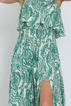 Tida Sleeveless Paisley Print Maxi Dress Green