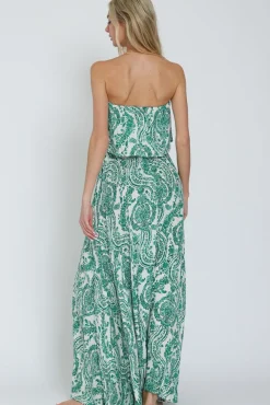 Tida Sleeveless Paisley Print Maxi Dress Green