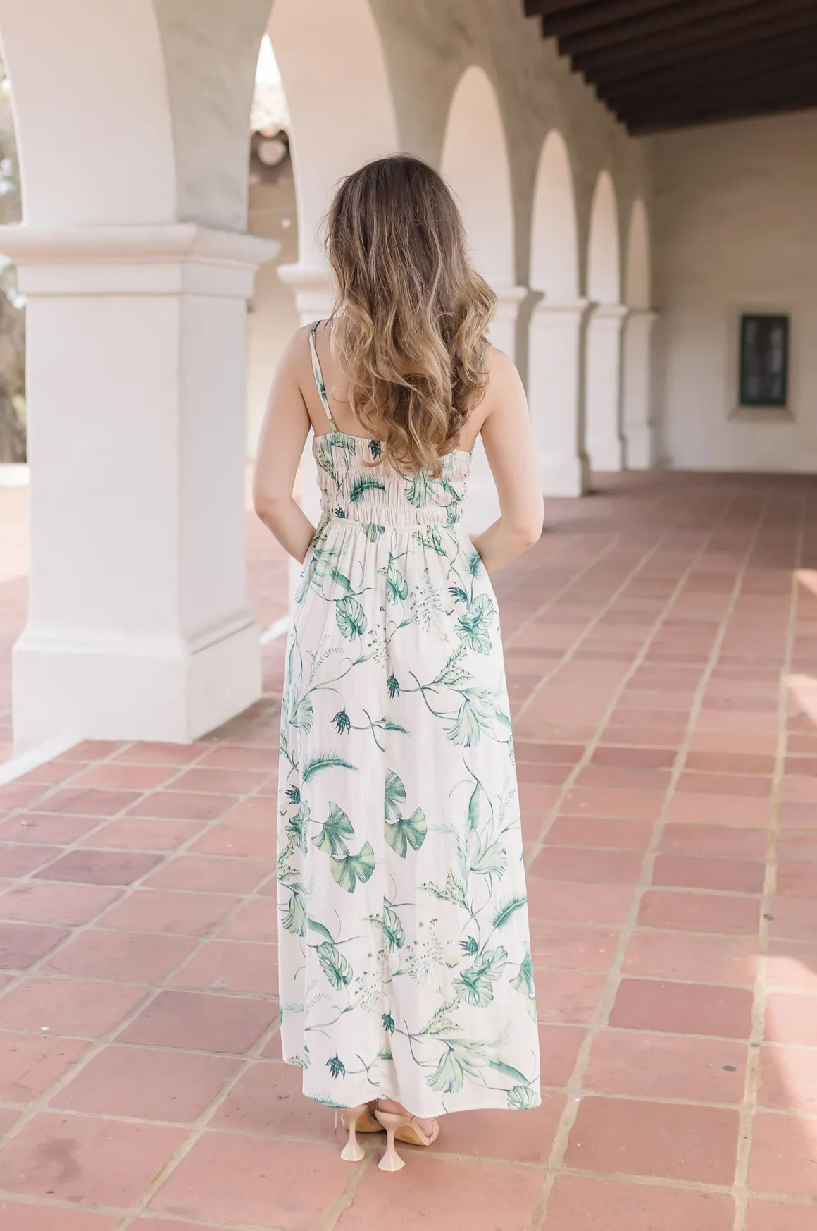 Tinsley Sleeveless Printed Maxi Dress Green