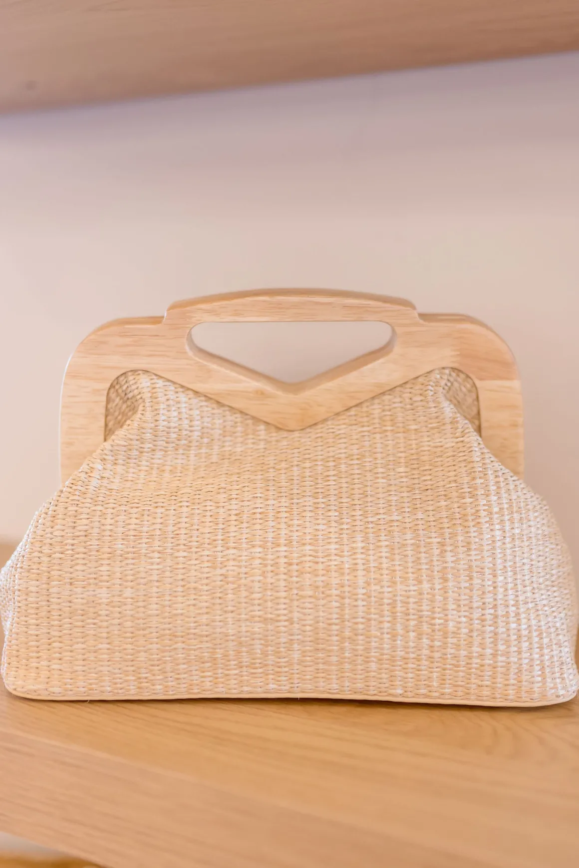 Trinity Straw Handbag Beige