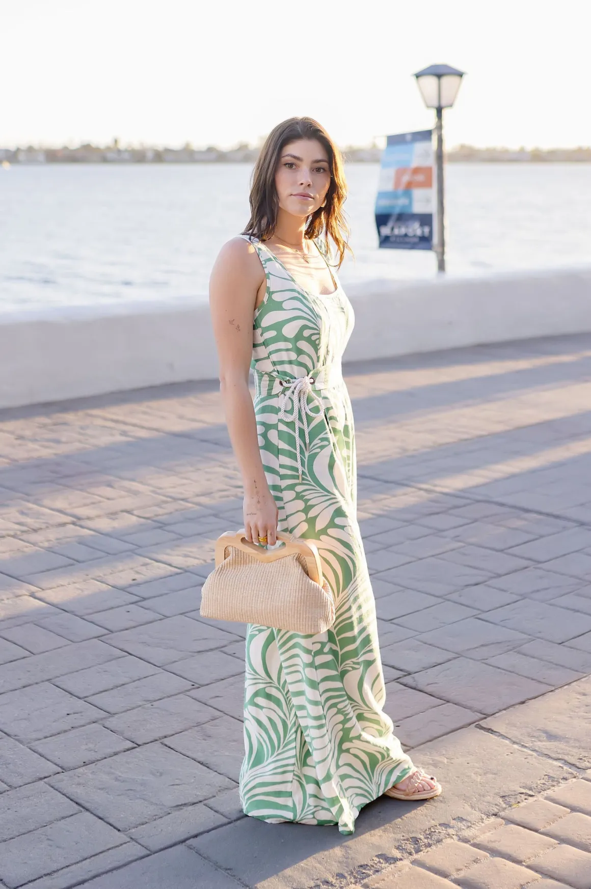 Trinity Straw Handbag Beige