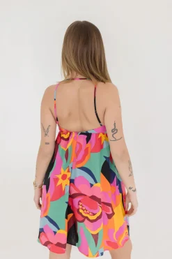 Tyra Sleeveless Floral Print Mini Dress