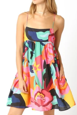 Tyra Sleeveless Floral Print Mini Dress