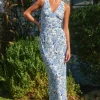 Waitlist 5/28 ♥ Bonnie Sleeveless Floral Print Maxi Dress Blue