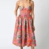 Waitlist 5/5 ♥ Hayden Sleeveless Floral Print Midi Dress Orange