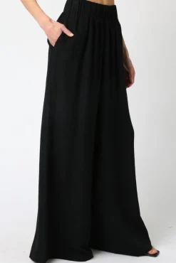 Waitlist 5/5 ♥ Jessie High Waist Woven Wide Leg Pants Black