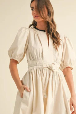 Waitlist 4/25 ♥︎ Julie Short Puff Sleeve Flared Mini Dress Cream