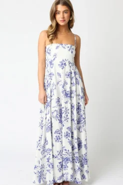 Waitlist 4/20 ♥ Kay Sleeveless Floral Print Maxi Dress White