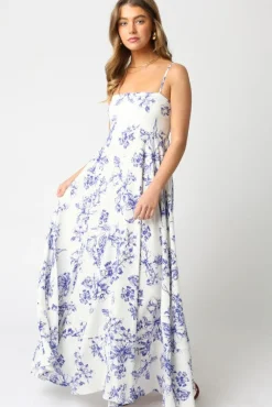 Waitlist 4/20 ♥ Kay Sleeveless Floral Print Maxi Dress White