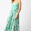 Waitlist 5/5 ♥ Kenzie Sleeveless Floral Print Maxi Dress Green