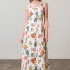Waitlist 4/15 ♥ Shelly Sleeveless Tropical Print Maxi Dress Cream