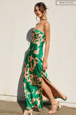 Waitlist 4/30 ♥ Stella Sleeveless Floral Print Maxi Dress Green