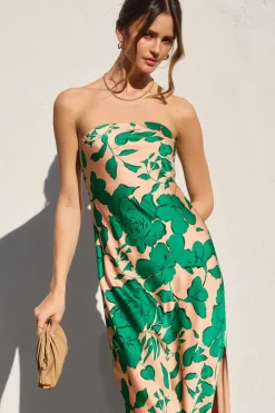 Waitlist 4/30 ♥ Stella Sleeveless Floral Print Maxi Dress Green